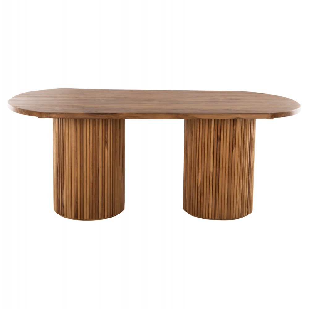 Τραπέζι τραπεζαρίας "DREMA" από ξύλο σε χρώμα φυσικό 200Χ110Χ85