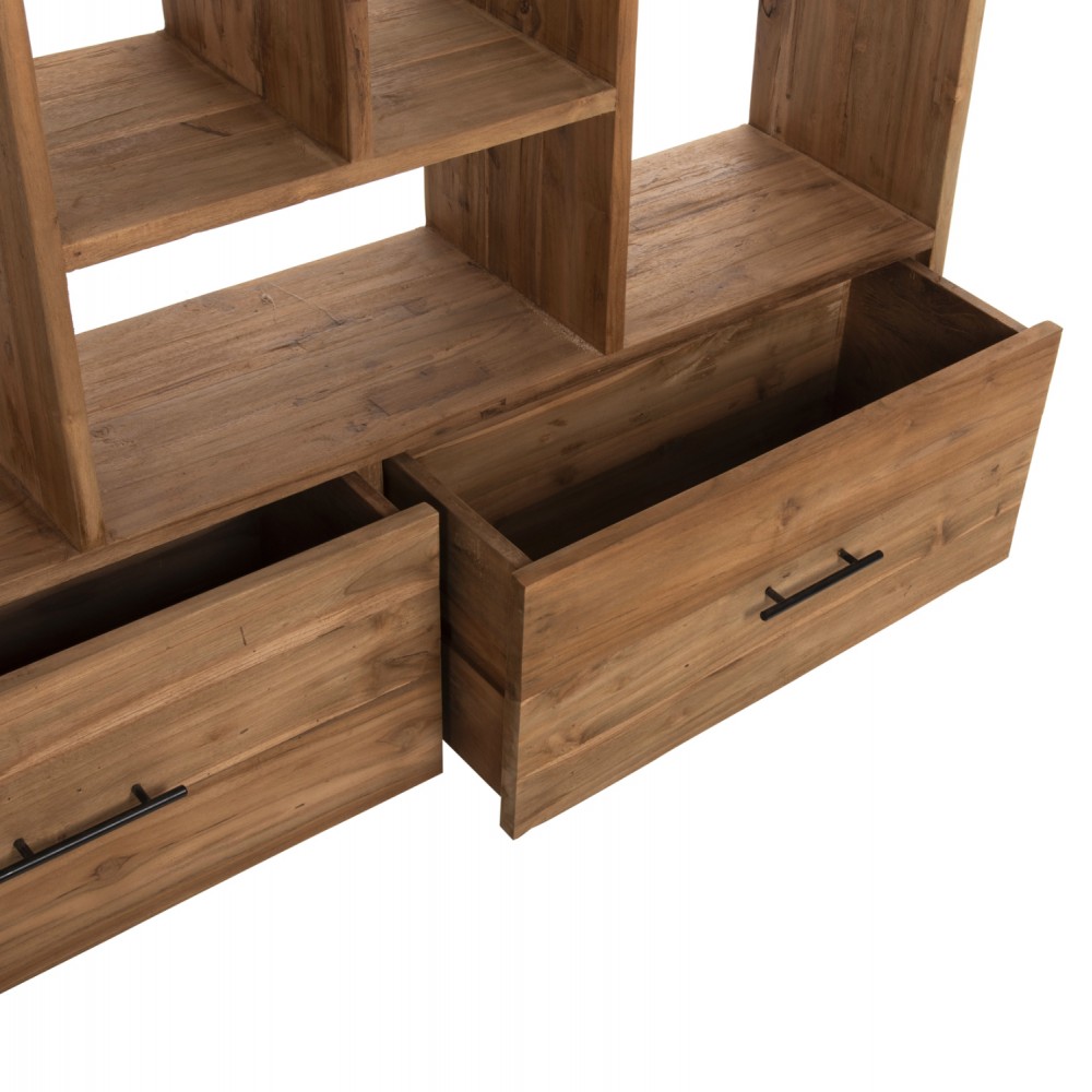 Βιβλιοθήκη"ROMULUS" από ξύλο σε χρώμα φυσικό 140x30x210,5