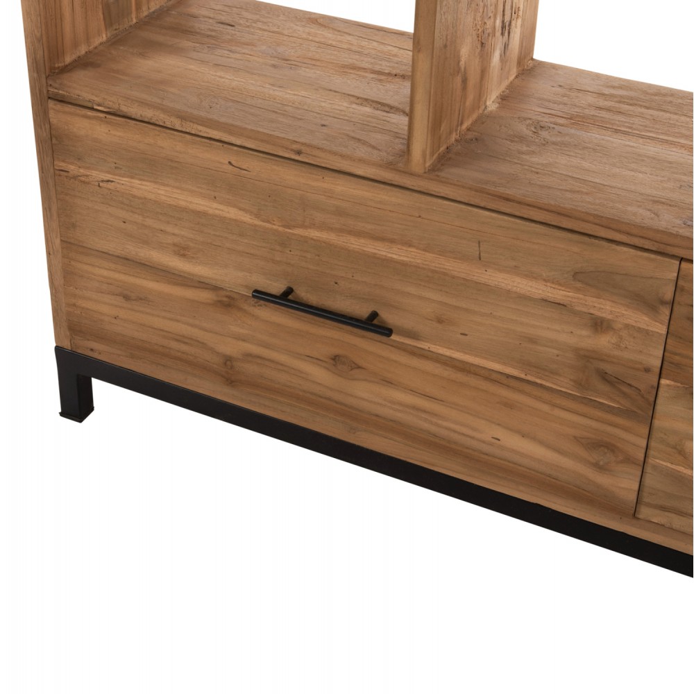 Βιβλιοθήκη"ROMULUS" από ξύλο σε χρώμα φυσικό 140x30x210,5