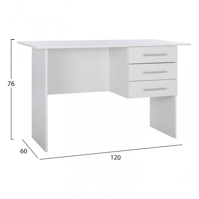 Γραφείο "ENSLEY" σε χρώμα λευκό 120X60X76