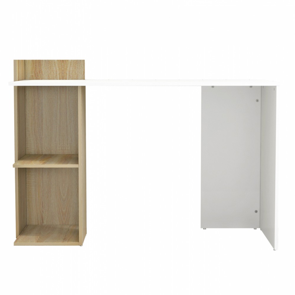 Γραφείο με βιβλιοθήκη "HAPE" σε χρώμα λευκό/sonama 112x55x85