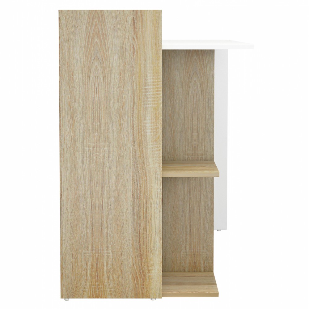 Γραφείο με βιβλιοθήκη "HAPE" σε χρώμα λευκό/sonama 112x55x85