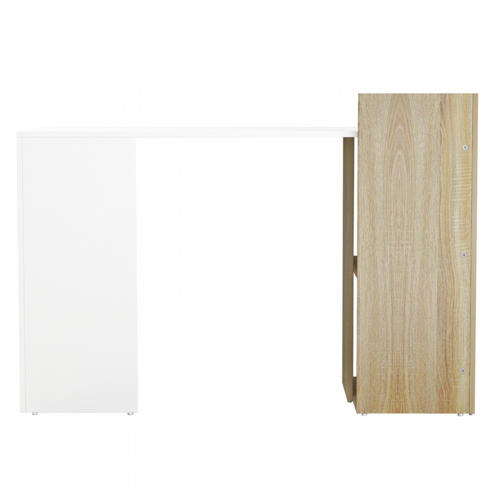 Γραφείο με βιβλιοθήκη "HAPE" σε χρώμα λευκό/sonama 112x55x85