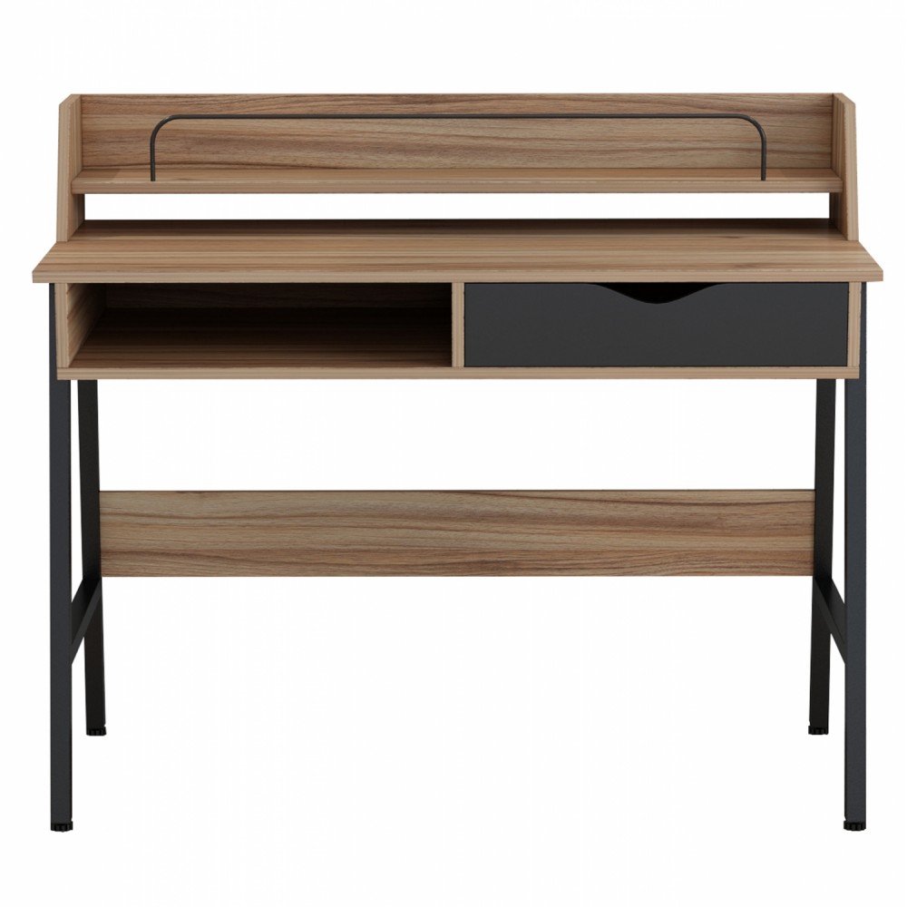 Γραφείο σε χρώμα καρυδί/μαύρο 104Χ48Χ89