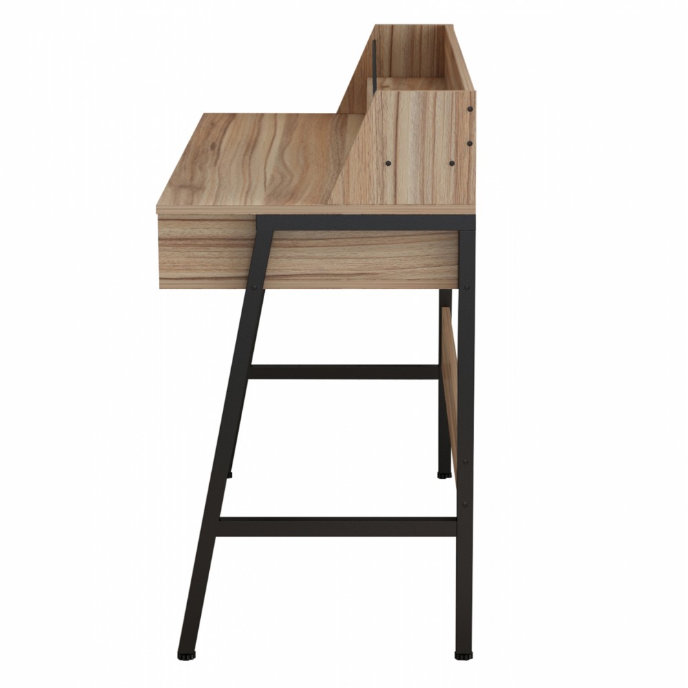 Γραφείο σε χρώμα καρυδί/μαύρο 104Χ48Χ89