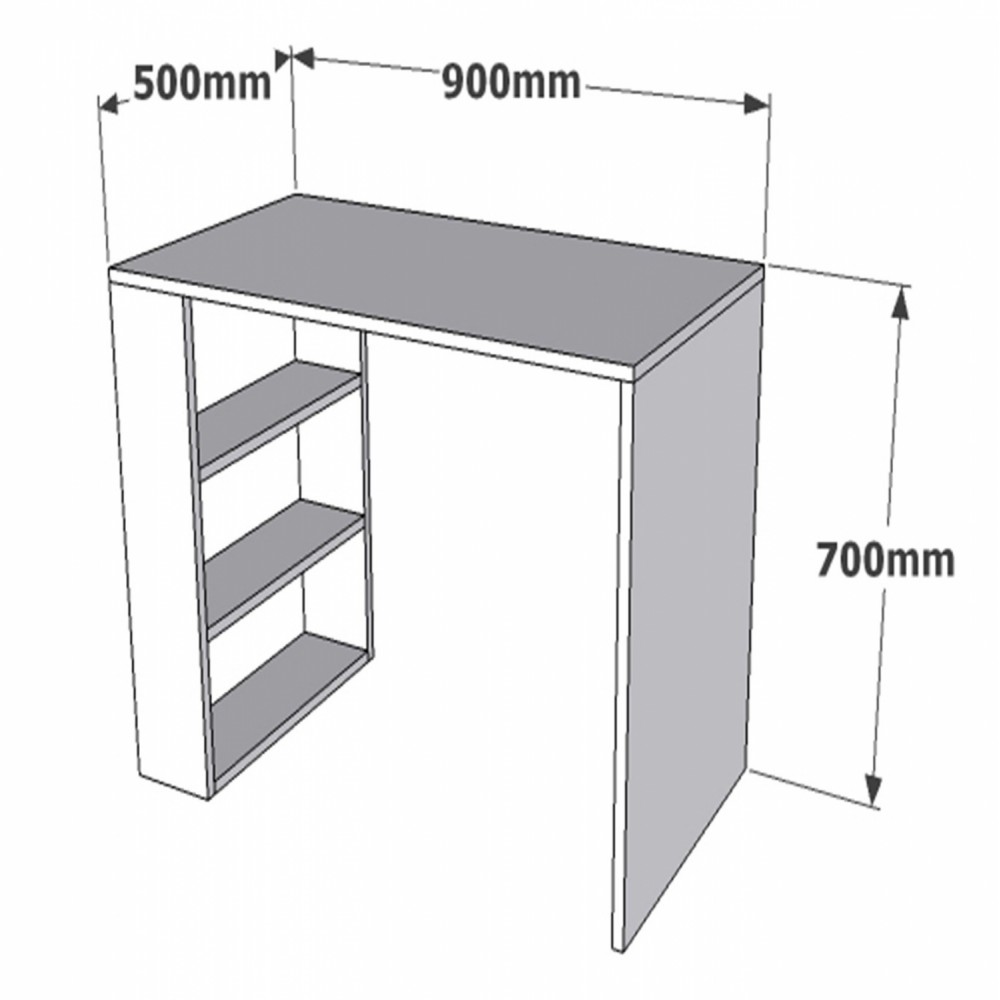 Γραφείο "AVELINE" σε χρώμα λευκό 90Χ50Χ70