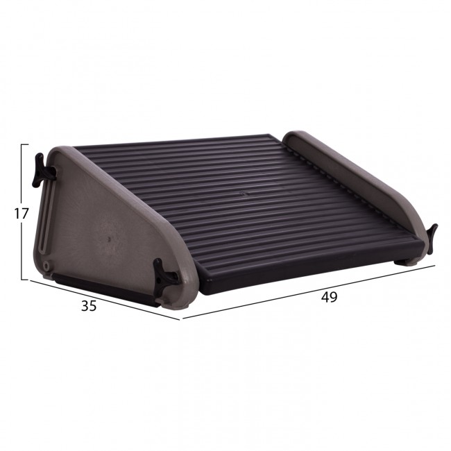 Υποπόδιο γραφείου από πλαστικό σε χρώμα μαύρο 49x35x17