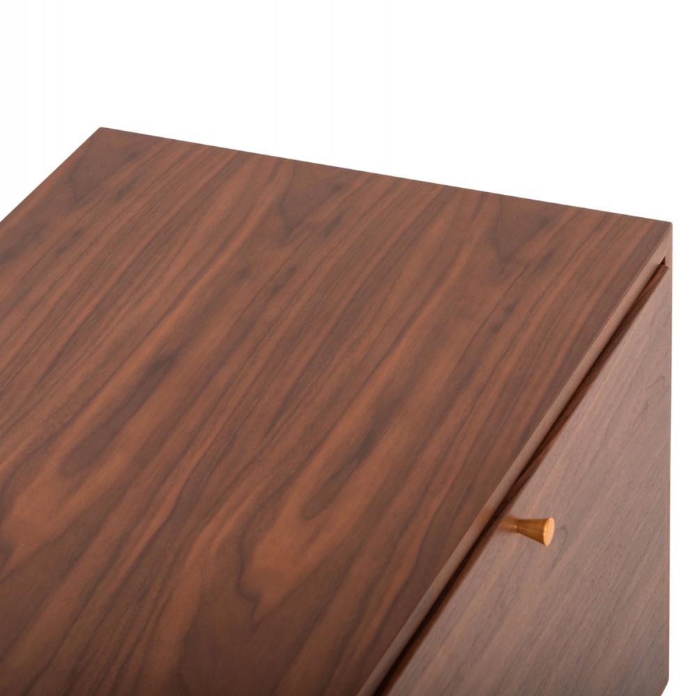 Έπιπλο τηλεόρασης "MEEN" σε καρυδί/χρυσό χρώμα 160x40x52