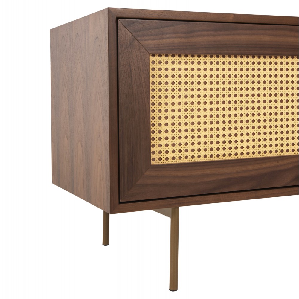 Έπιπλο τηλεόρασης "MEEN" σε καρυδί/χρυσό χρώμα 160x40x52