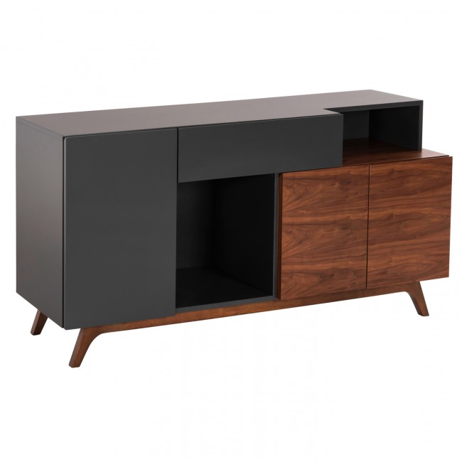 Μπουφές "PREDA" σε καρυδί/γκρί χρώμα 167x28-40x80