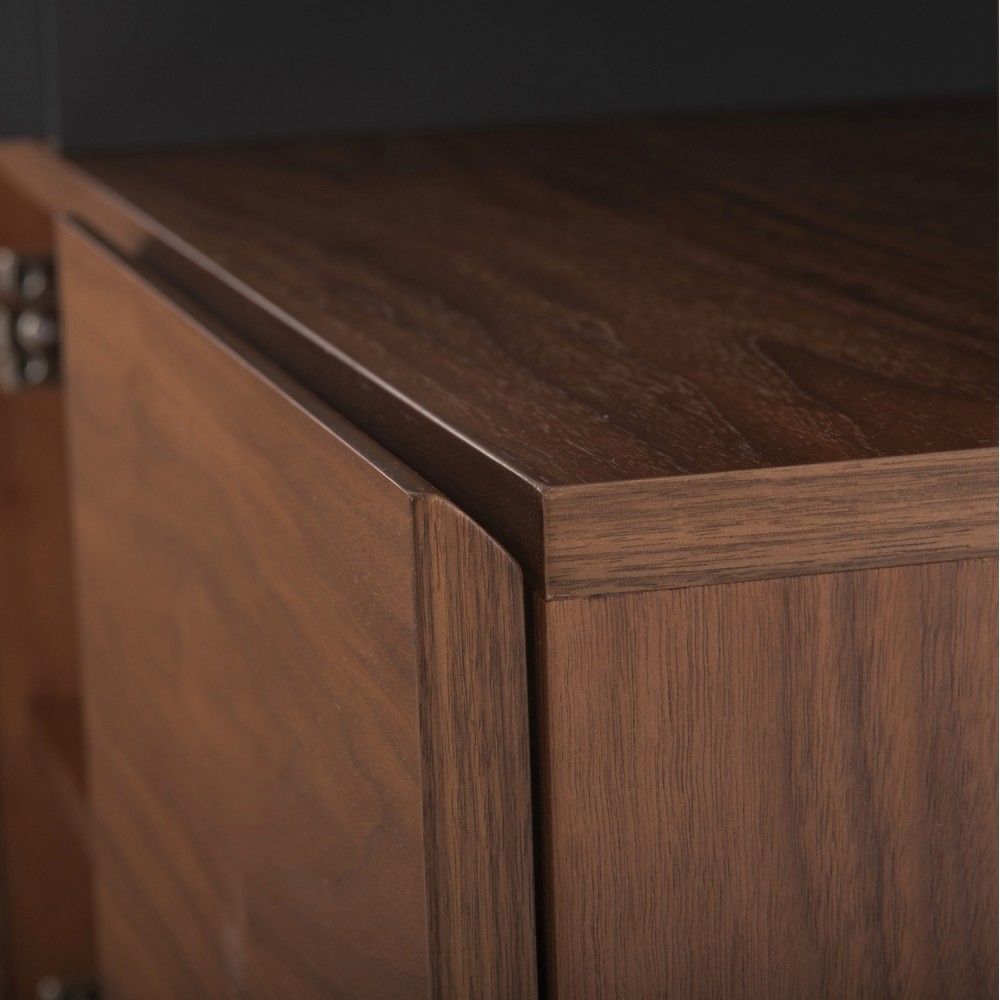 Μπουφές "PREDA" σε καρυδί/γκρί χρώμα 167x28-40x80