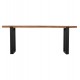 Κονσόλα "SHIRE" από ξύλο/μέταλλο σε φυσικό/μαύρο χρώμα 240x50x90