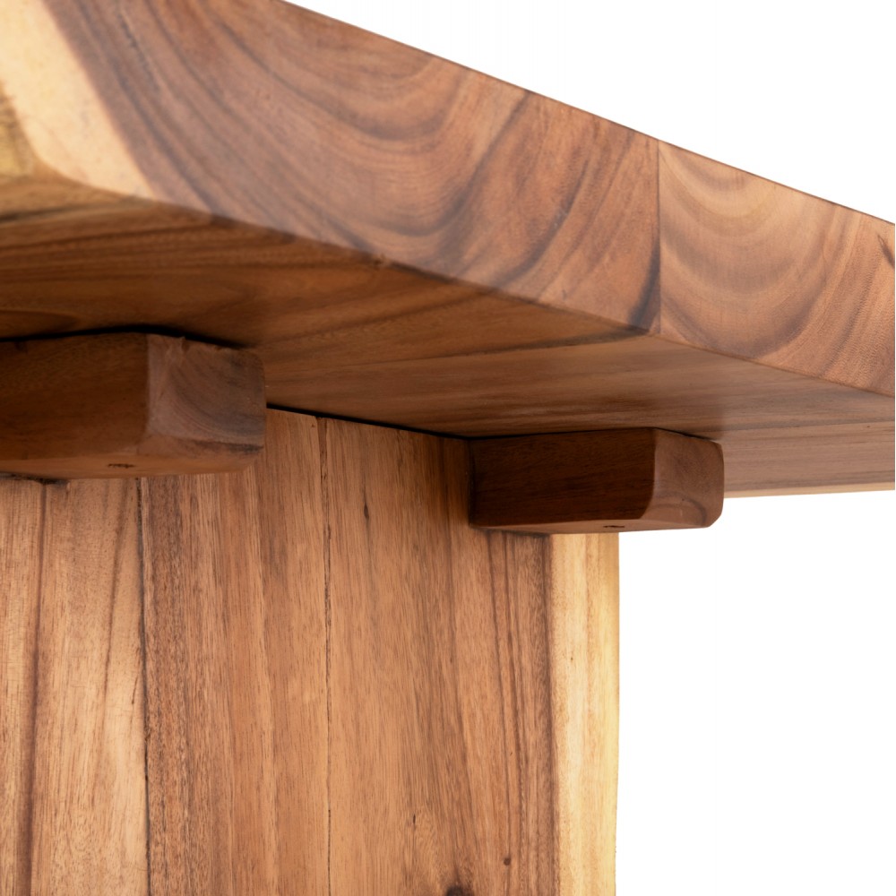 Τραπέζι τραπεζαρίας "EGON" από ξύλο σε χρώμα φυσικό 160x94,5x81,5