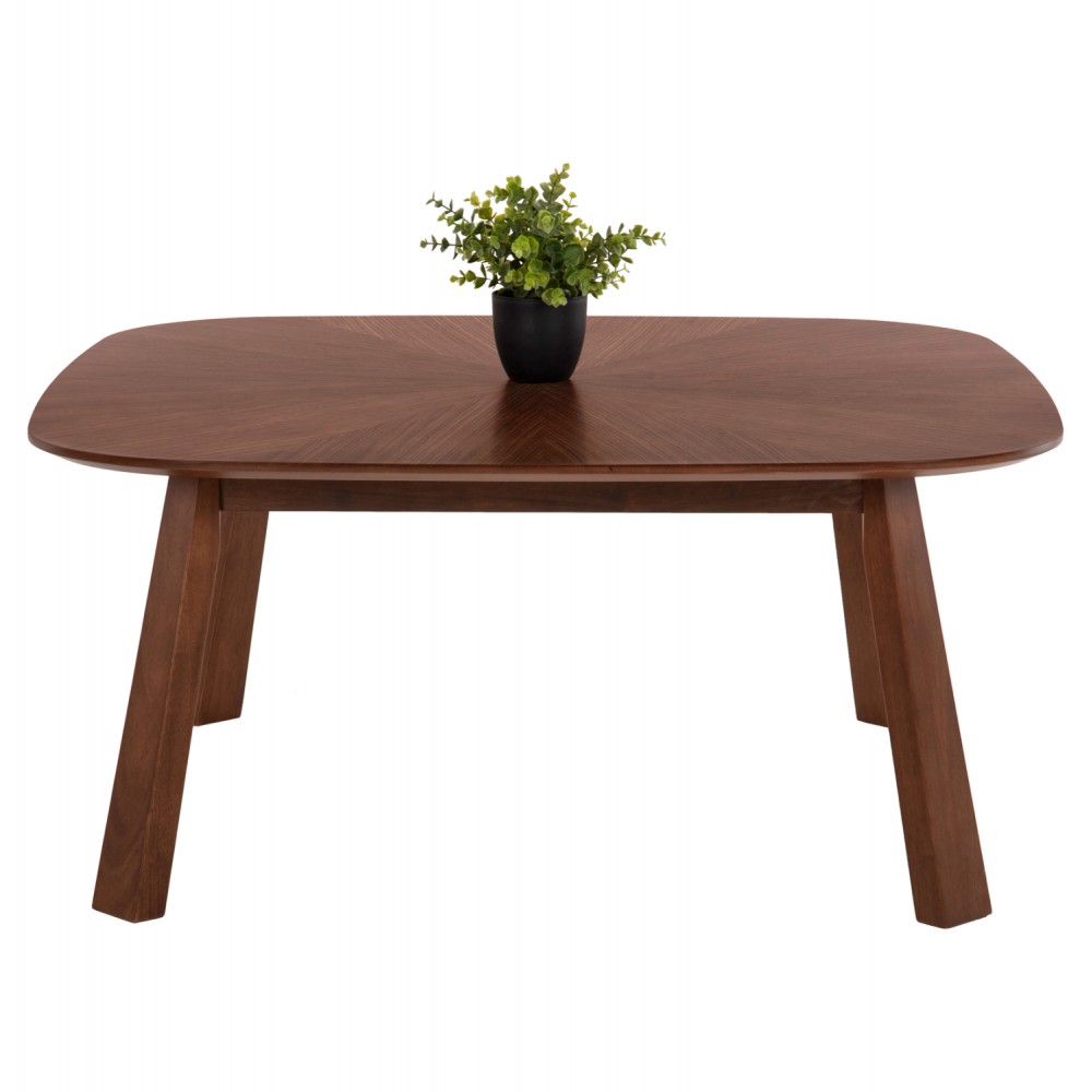 Τραπέζι σαλονιού "RINER" από ξύλο σε χρώμα καρυδί 100x100x45