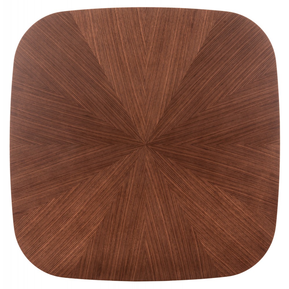 Τραπέζι σαλονιού "RINER" από ξύλο σε χρώμα καρυδί 100x100x45