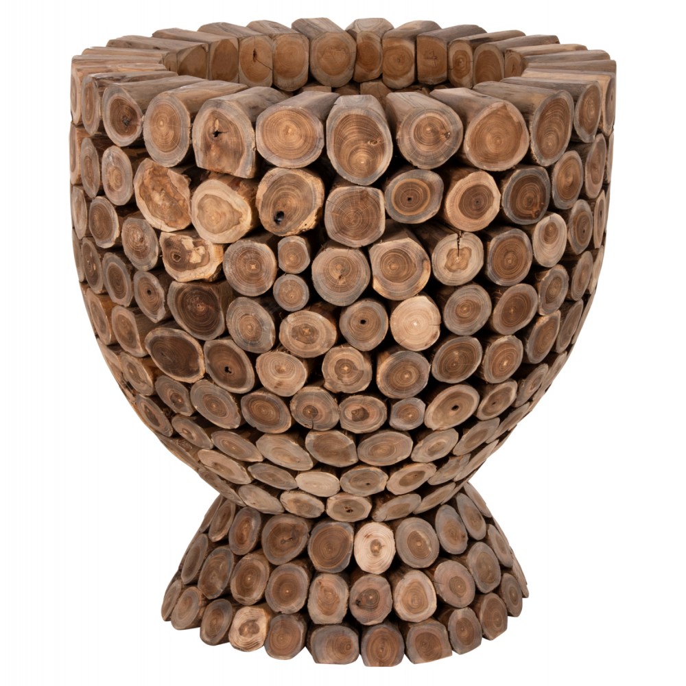 Τραπέζι μπαρ "LEEROY" από ξύλο σε χρώμα φυσικό Φ92x104