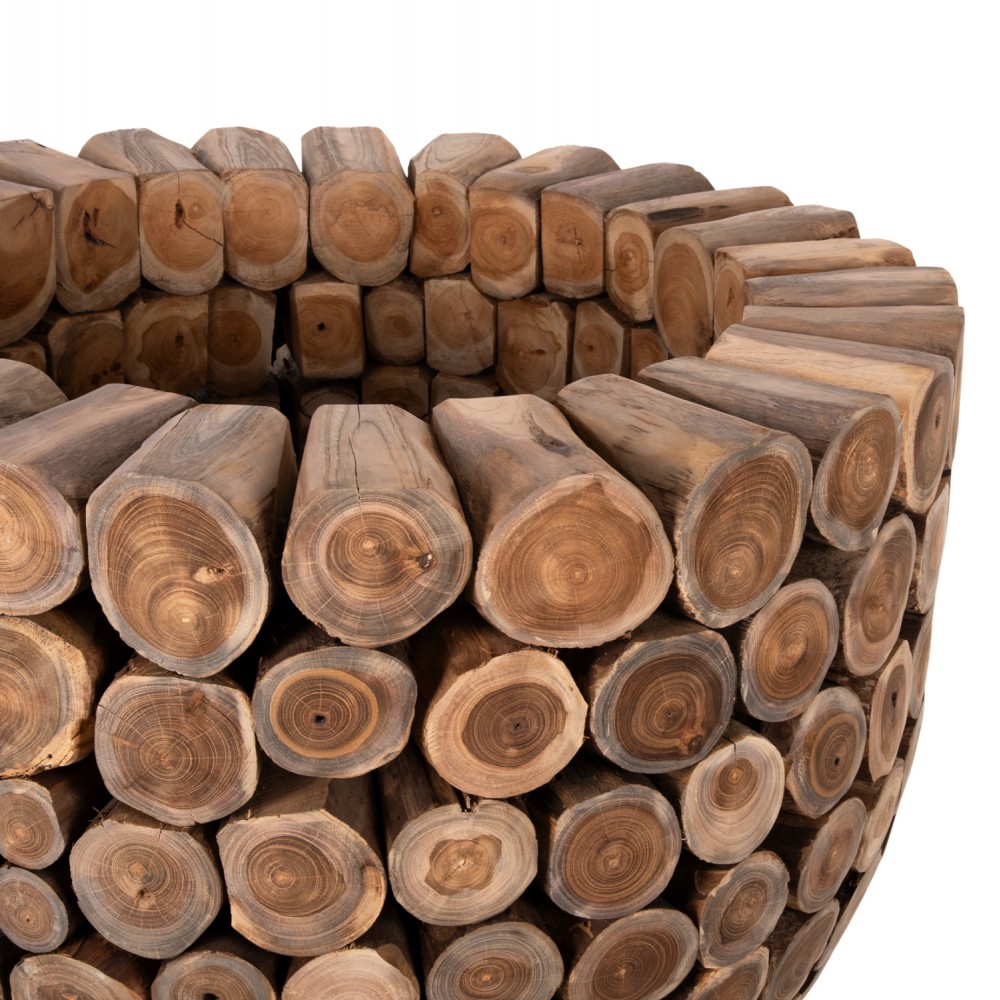 Τραπέζι μπαρ "LEEROY" από ξύλο σε χρώμα φυσικό Φ92x104