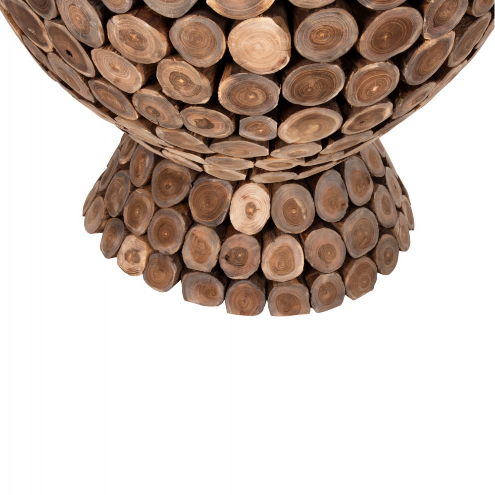 Τραπέζι μπαρ "LEEROY" από ξύλο σε χρώμα φυσικό Φ92x104