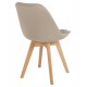 Καρέκλα "VEGAS" από ξύλο/ύφασμα σε χρώμα μπέζ 48x58x80