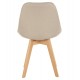 Καρέκλα "VEGAS" από ξύλο/ύφασμα σε χρώμα μπέζ 48x58x80