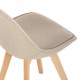 Καρέκλα "VEGAS" από ξύλο/ύφασμα σε χρώμα μπέζ 48x58x80