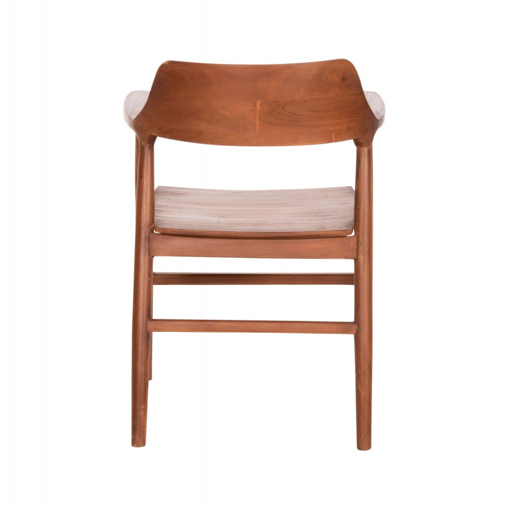 Πολυθρόνα "NIONI" από ξύλο σε χρώμα καρυδί 57x53x77