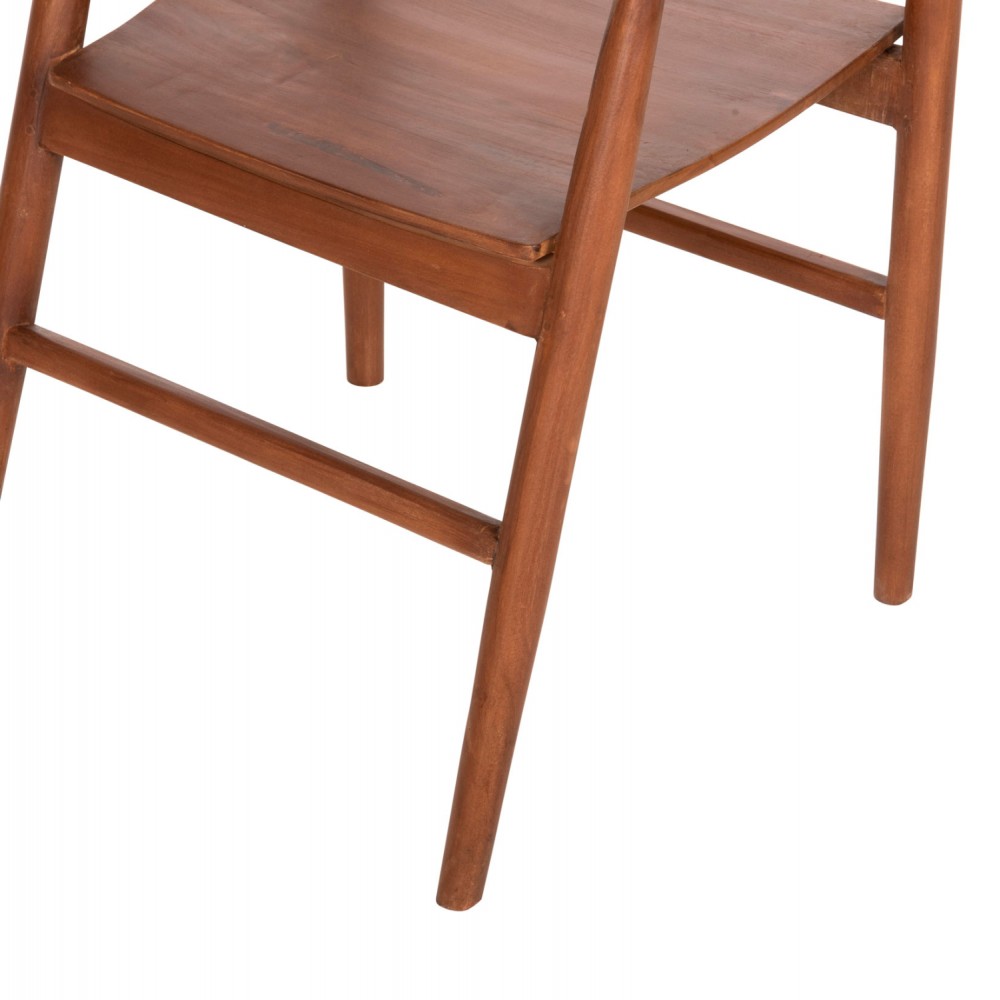 Πολυθρόνα "NIONI" από ξύλο σε χρώμα καρυδί 57x53x77