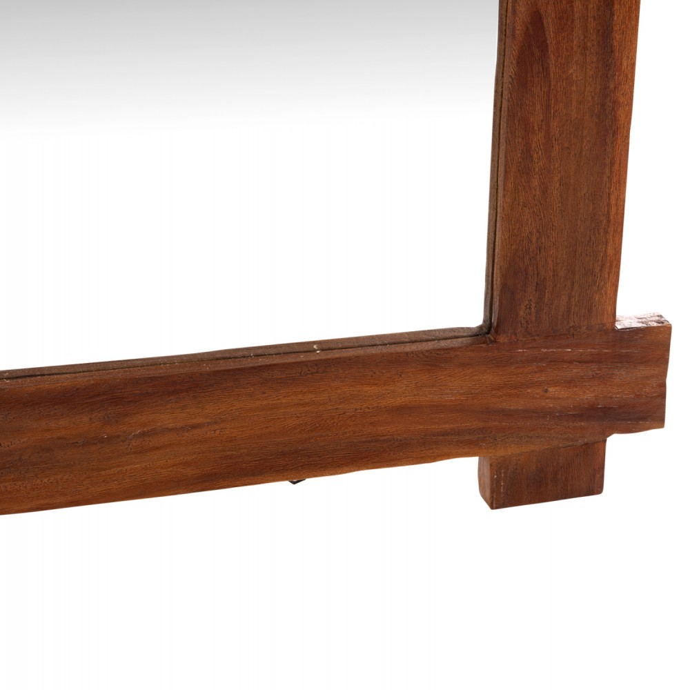 Καθρέπτης τοίχου από ξύλο σε χρώμα φυσικό 70x3x100