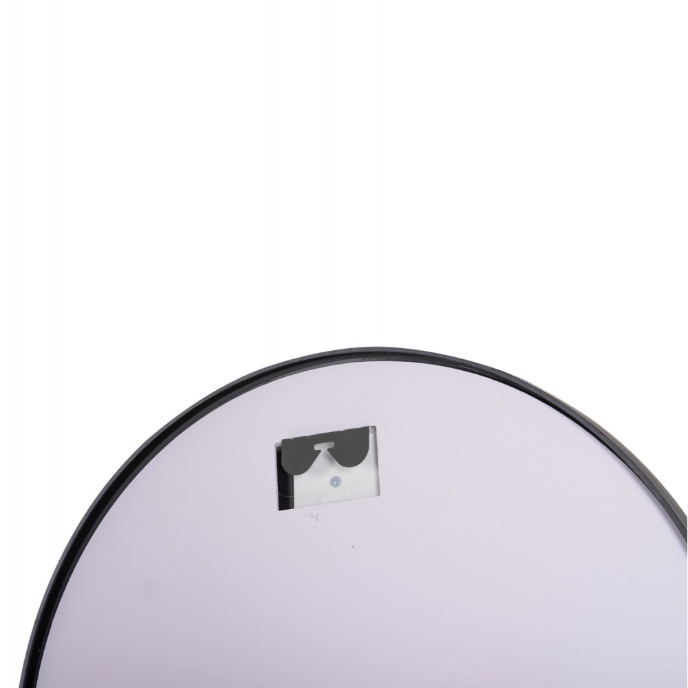 Καθρέπτης τοίχου με φωτισμό από αλουμίνιο σε χρώμα μαύρο Φ60x3