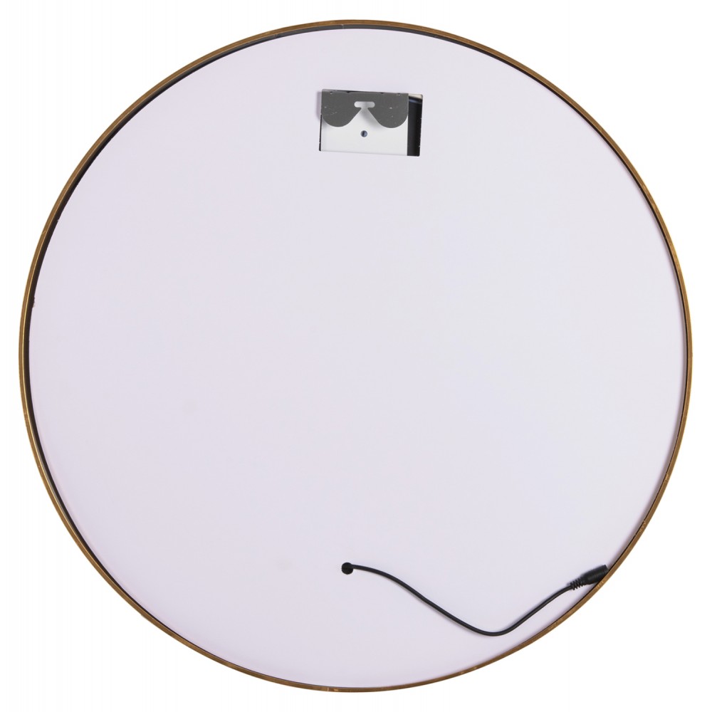 Καθρέπτης τοίχου με φωτισμό από αλουμίνιο σε χρώμα χρύσο Φ60x3