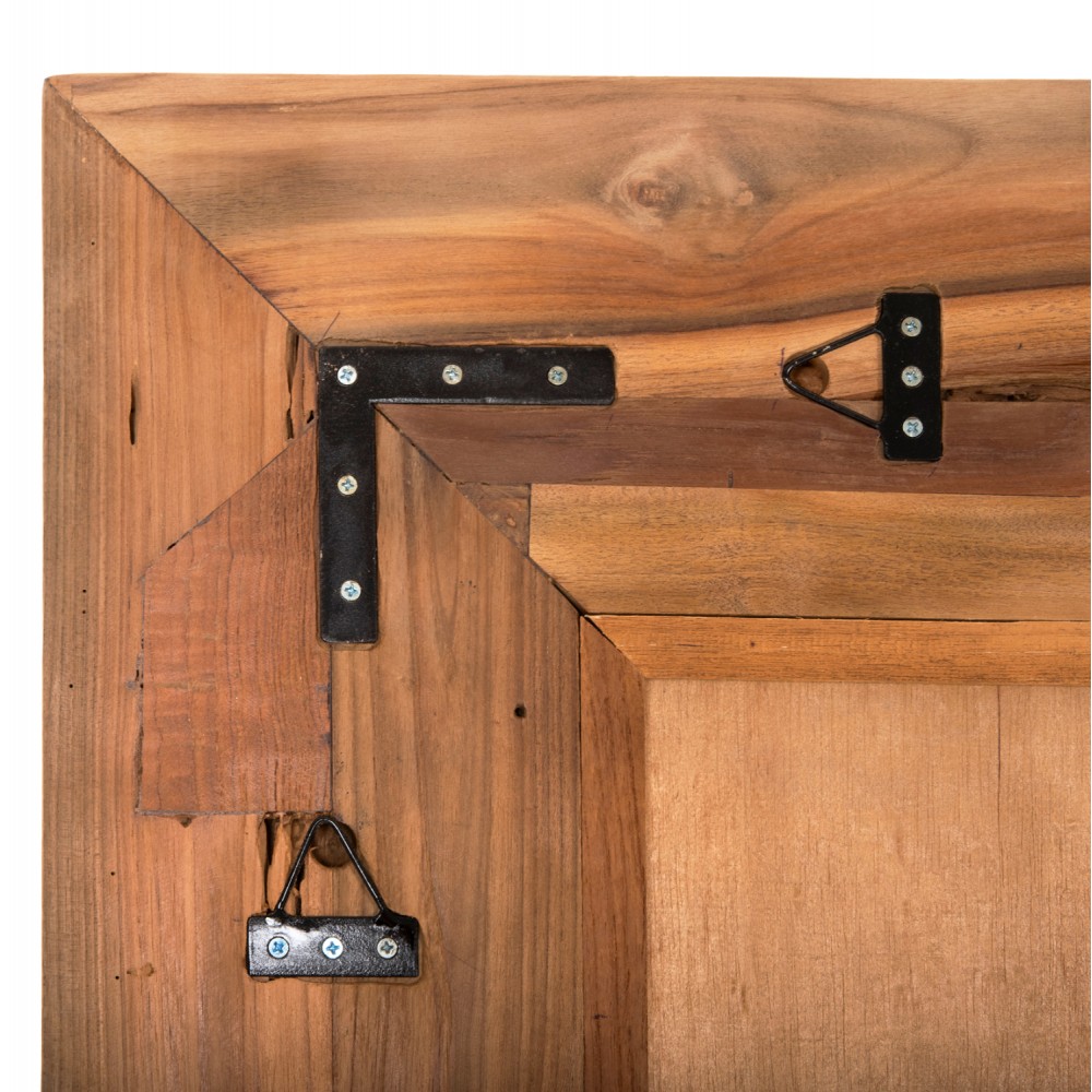 Καθρέπτης τοίχου "YORKSHIRE" από ξύλο σε χρώμα φυσικό 200x100