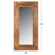 Καθρέπτης τοίχου "YORKSHIRE" από ξύλο σε χρώμα φυσικό 80x130