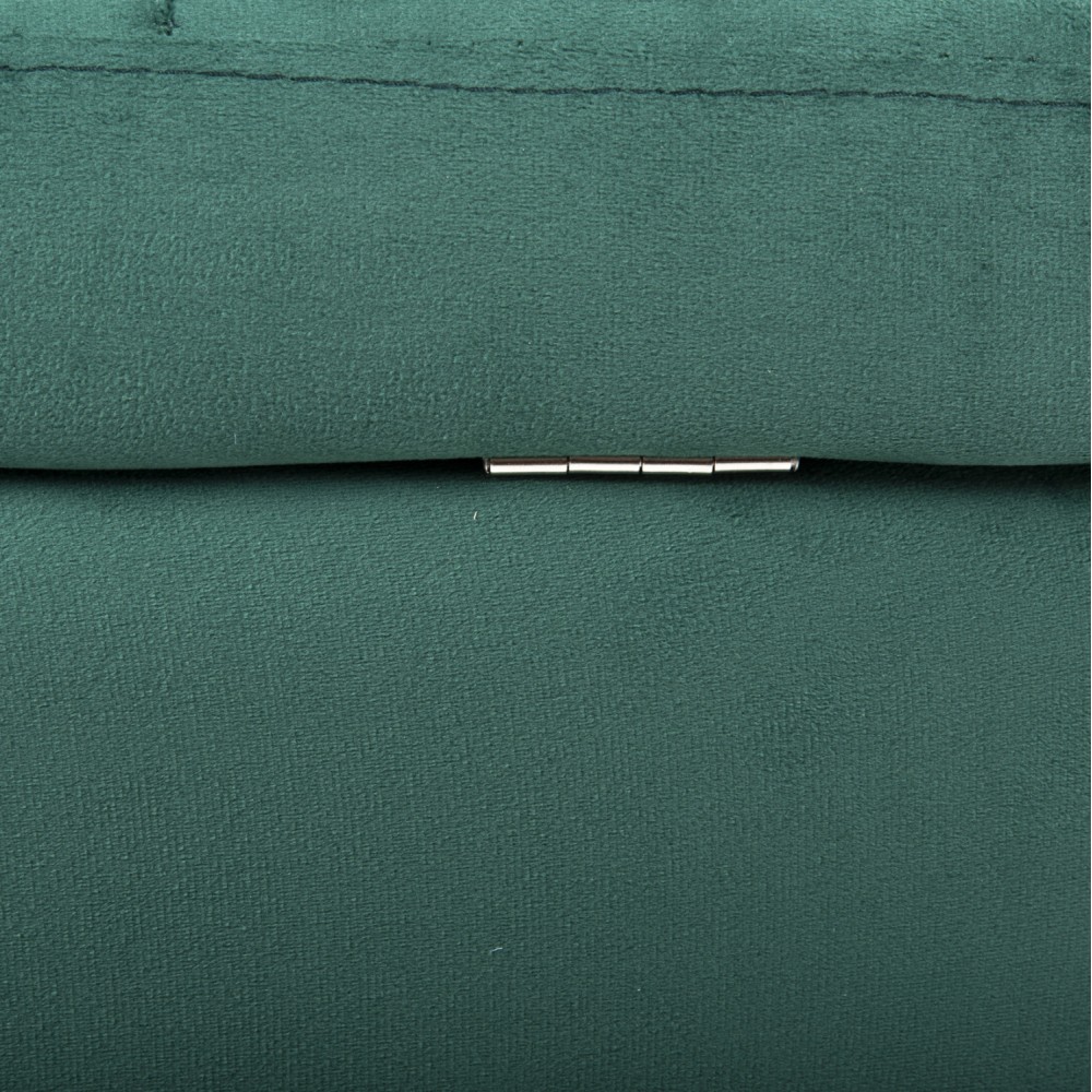 Σκαμπό-μπαούλο "PUNK" από βελούδο σε χρώμα κυπαρισσί 90x50x52