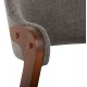 Καρέκλα "RIDER" από ξύλο/ύφασμα σε χρώμα καρυδί/γκρι 59x59x83