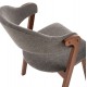 Καρέκλα "RIDER" από ξύλο/ύφασμα σε χρώμα καρυδί/γκρι 59x59x83