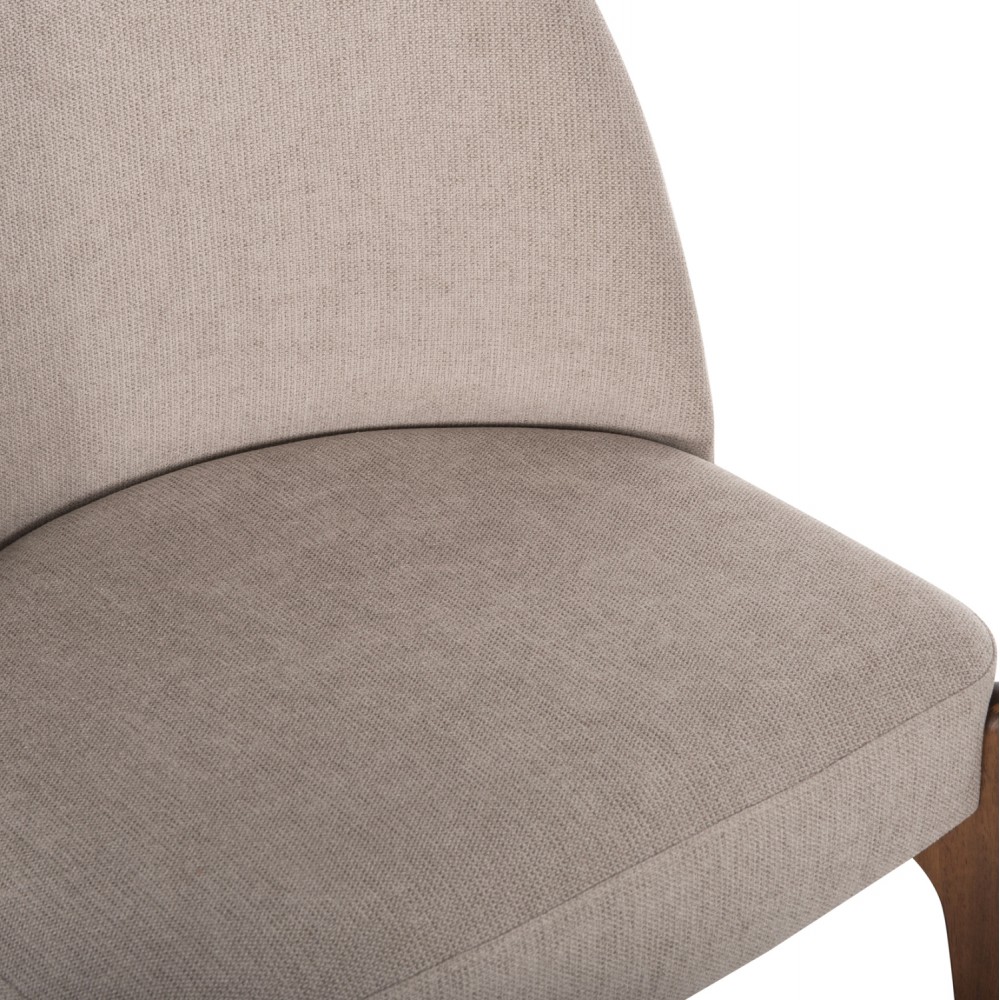 Καρέκλα από ξύλο/ύφασμα σε χρώμα καρυδί/γκρι 57x55x86