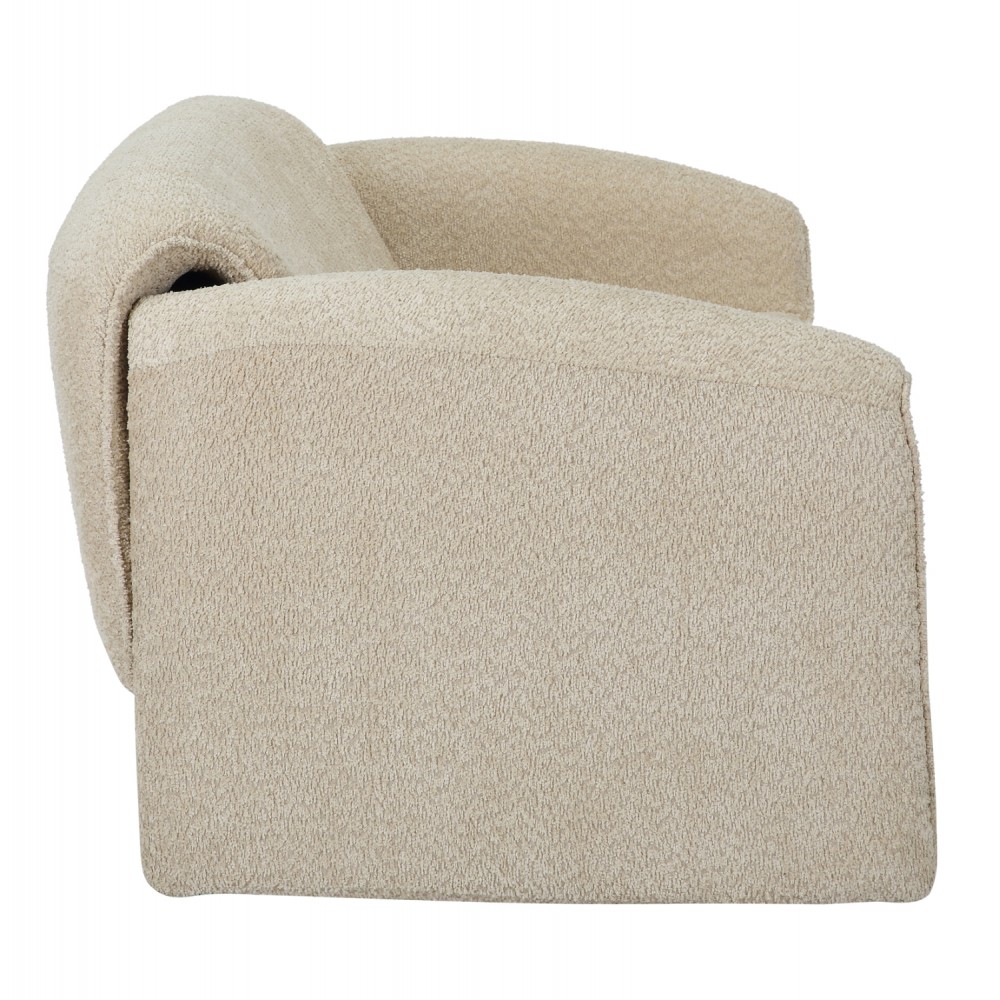 Καναπές "TREK" διθέσιος από ύφασμα/μέταλλο σε χρώμα μπέζ 160x80x63