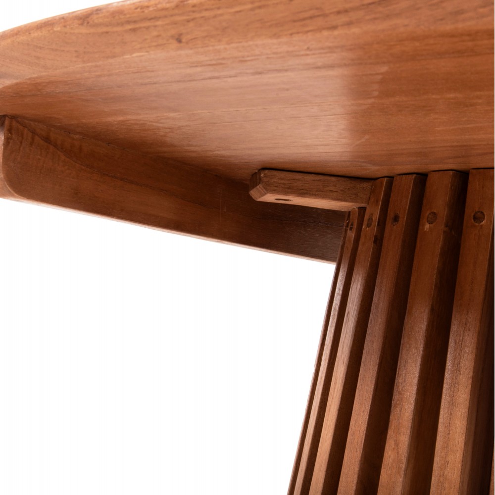 Τραπέζι σαλονιού "FRANTZ" από ξύλο σε χρώμα φυσικό Φ100X45