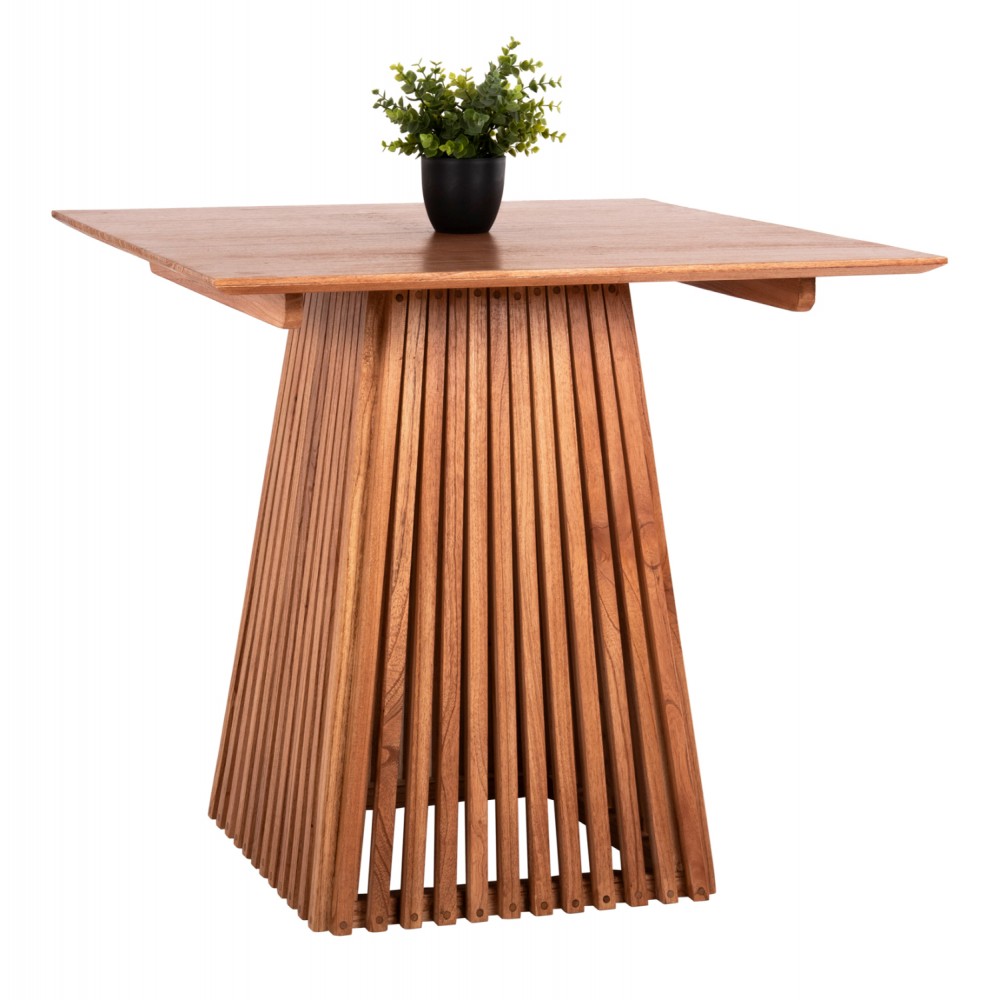 Τραπέζι τραπεζαρίας "FRANTZ" από ξύλο σε χρώμα φυσικό 80x80x75