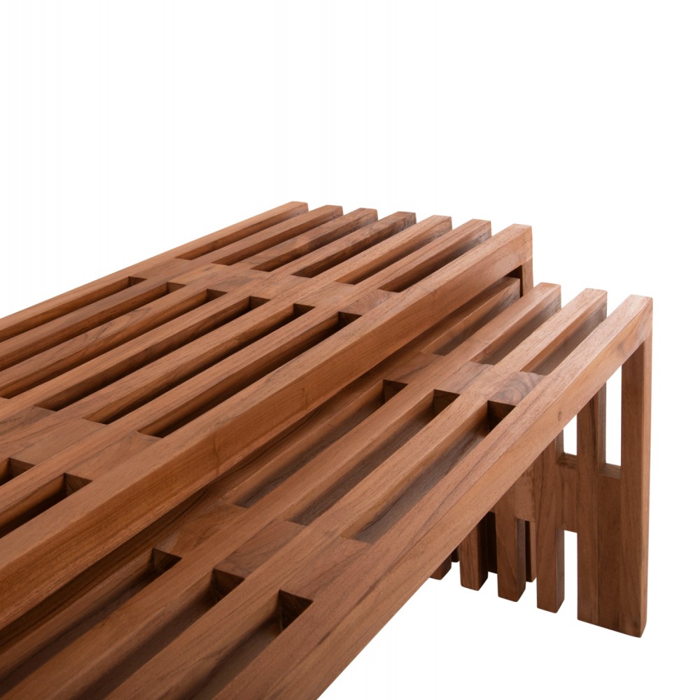 Τραπέζια σαλονιού σετ 2τμχ "NYA" σε χρώμα φυσικό 110x30x46