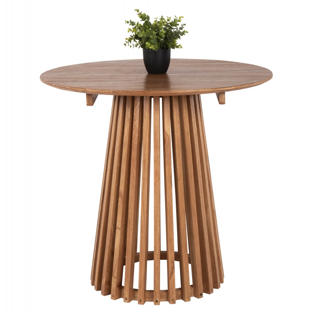 Τραπέζι τραπεζαρίας "FRANTZ" από ξύλο σε χρώμα φυσικό Φ80X75