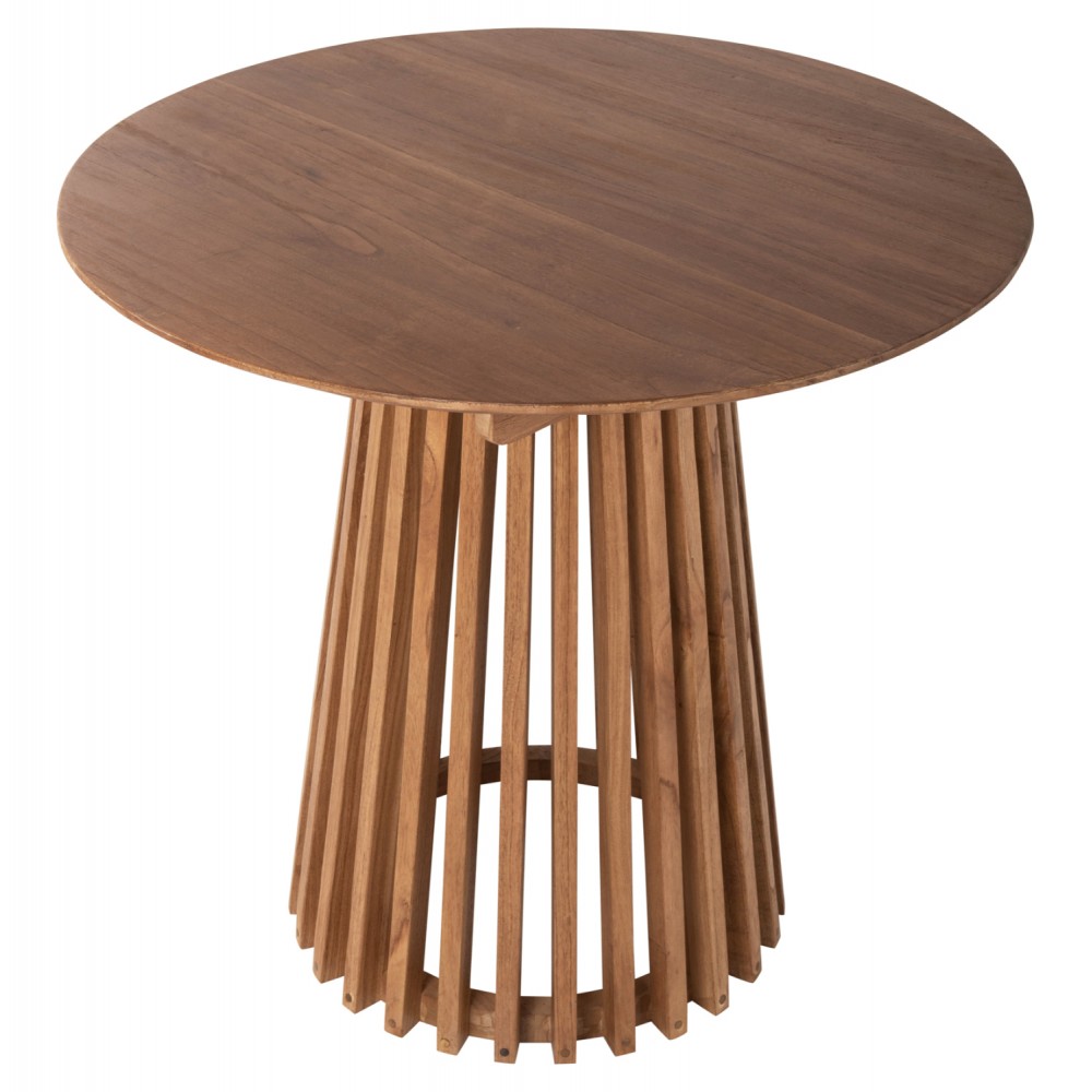 Τραπέζι τραπεζαρίας "FRANTZ" από ξύλο σε χρώμα φυσικό Φ80X75