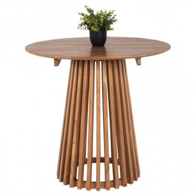 Τραπέζι τραπεζαρίας "FRANTZ" από ξύλο σε χρώμα φυσικό Φ80X75