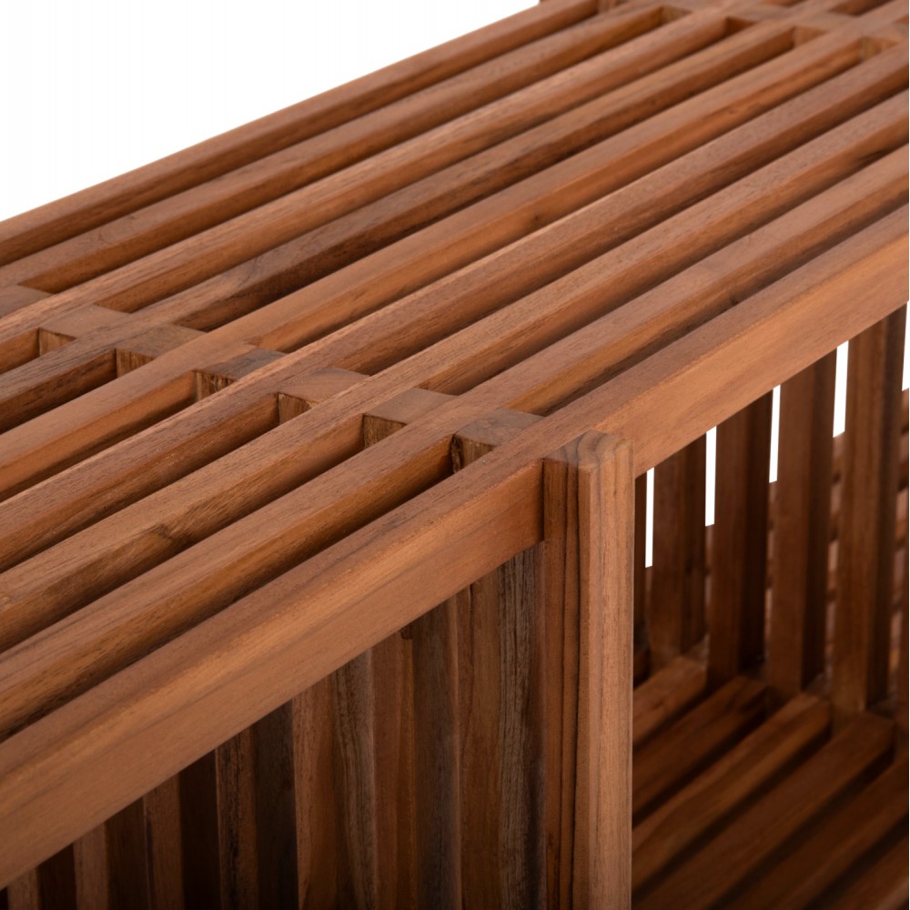 Κονσόλα "NYA" από ξύλο σε φυσικό χρώμα 130x29,5x46