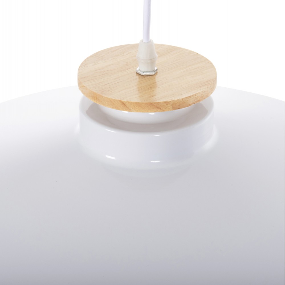 Φωτιστικό οροφής μονόφωτο από μέταλλο σε χρώμα λευκό Φ40x116