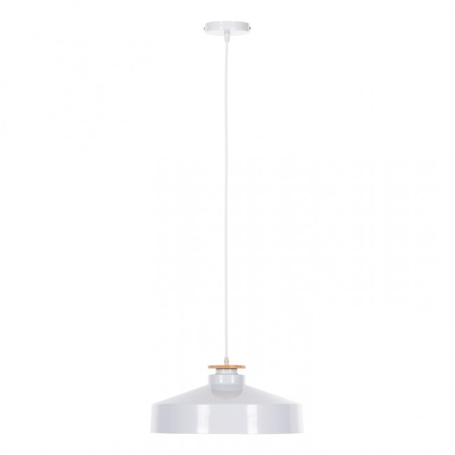 Φωτιστικό οροφής μονόφωτο από μέταλλο σε χρώμα λευκό Φ40x116