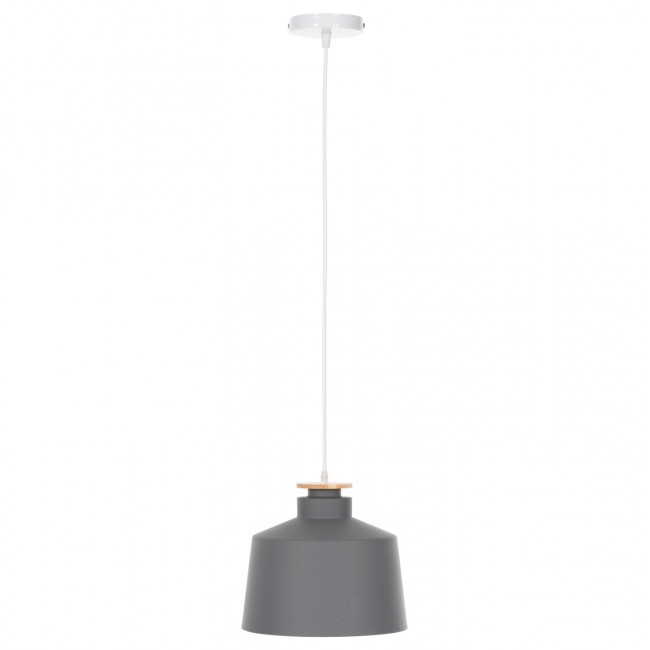 Φωτιστικό οροφής μονόφωτο από αλουμίνιο σε χρώμα γκρι Φ30x123,5