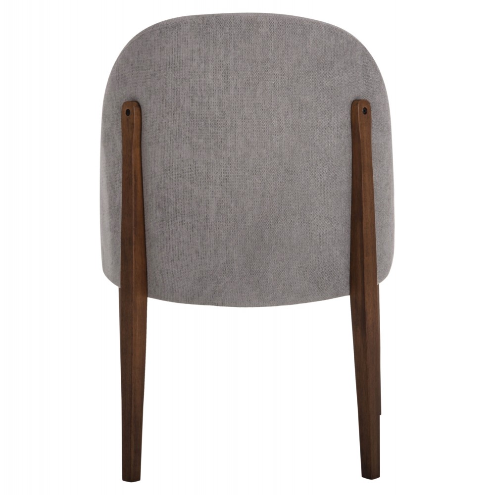 Καρέκλα "RAMMER" από ξύλο/ύφασμα σε χρώμα καρυδί/γκρι 57x55x86