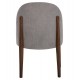 Καρέκλα "RAMMER" από ξύλο/ύφασμα σε χρώμα καρυδί/γκρι 57x55x86
