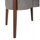 Καρέκλα "RAMMER" από ξύλο/ύφασμα σε χρώμα καρυδί/γκρι 57x55x86